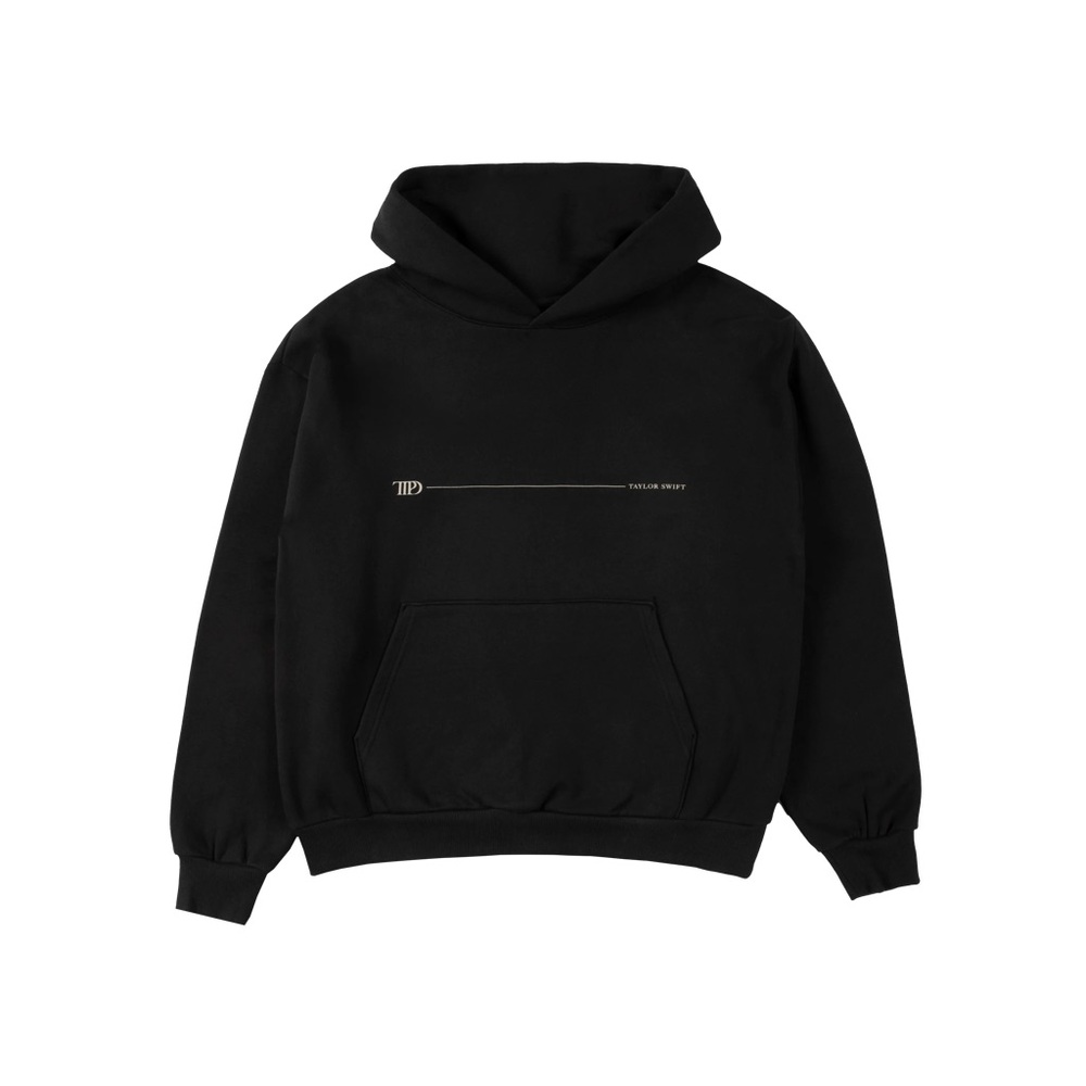 Taylor Swift The Tortured Poets Department Black Hoodie Official Merch In Hand